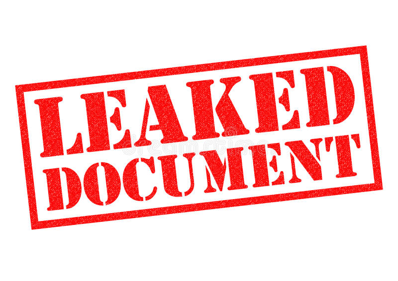 THERE ARE LEAKED DOCUMENTS, AND THERE ARE LEAKED DOCUMENTS